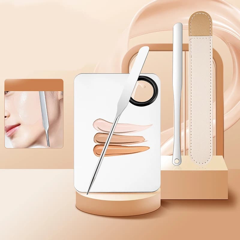 Makeup Mixing Tools Set Mixing Spatula for Mixing Stainless Steel Tablet / Acrylic Lip Art Pigment Colored Bottom Umbrella