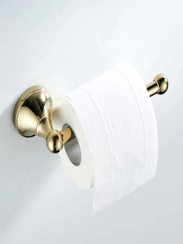 Portarotolo da parete argento/oro per carta igienica, accessori bagno
