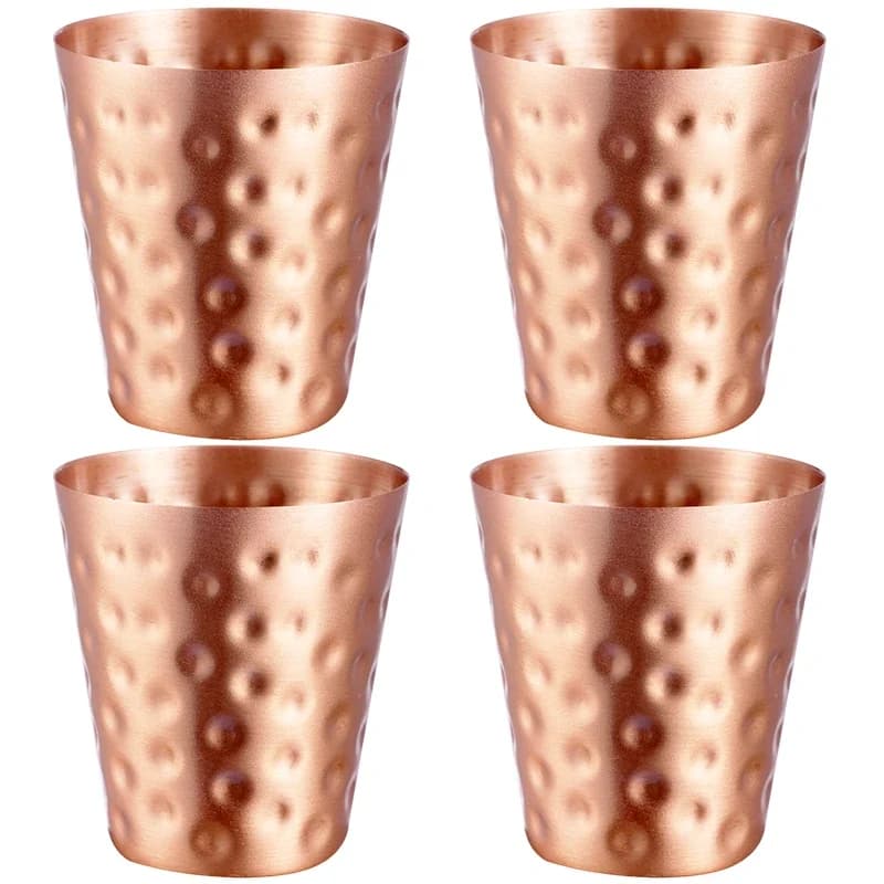4 pezzi nuovi tazze di rame al 100% puro solido moscou mulo tazze di rame puro a forma di tazze da cocktail da 2 once birra tazza di latte bicchieri