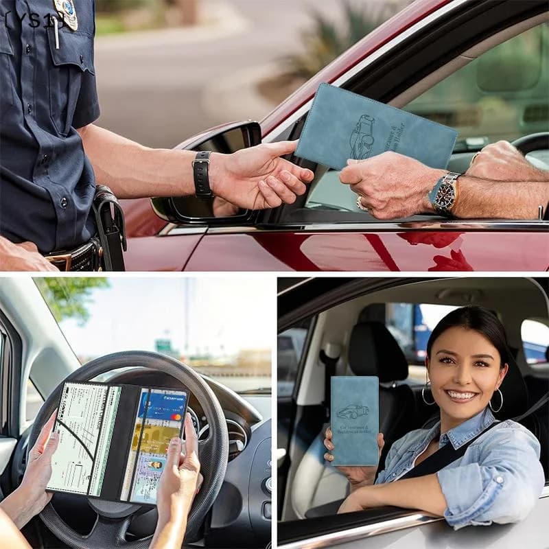 Portadocumenti per auto, porta patente e assicurazione, organizer per vano portaoggetti per documenti e carte