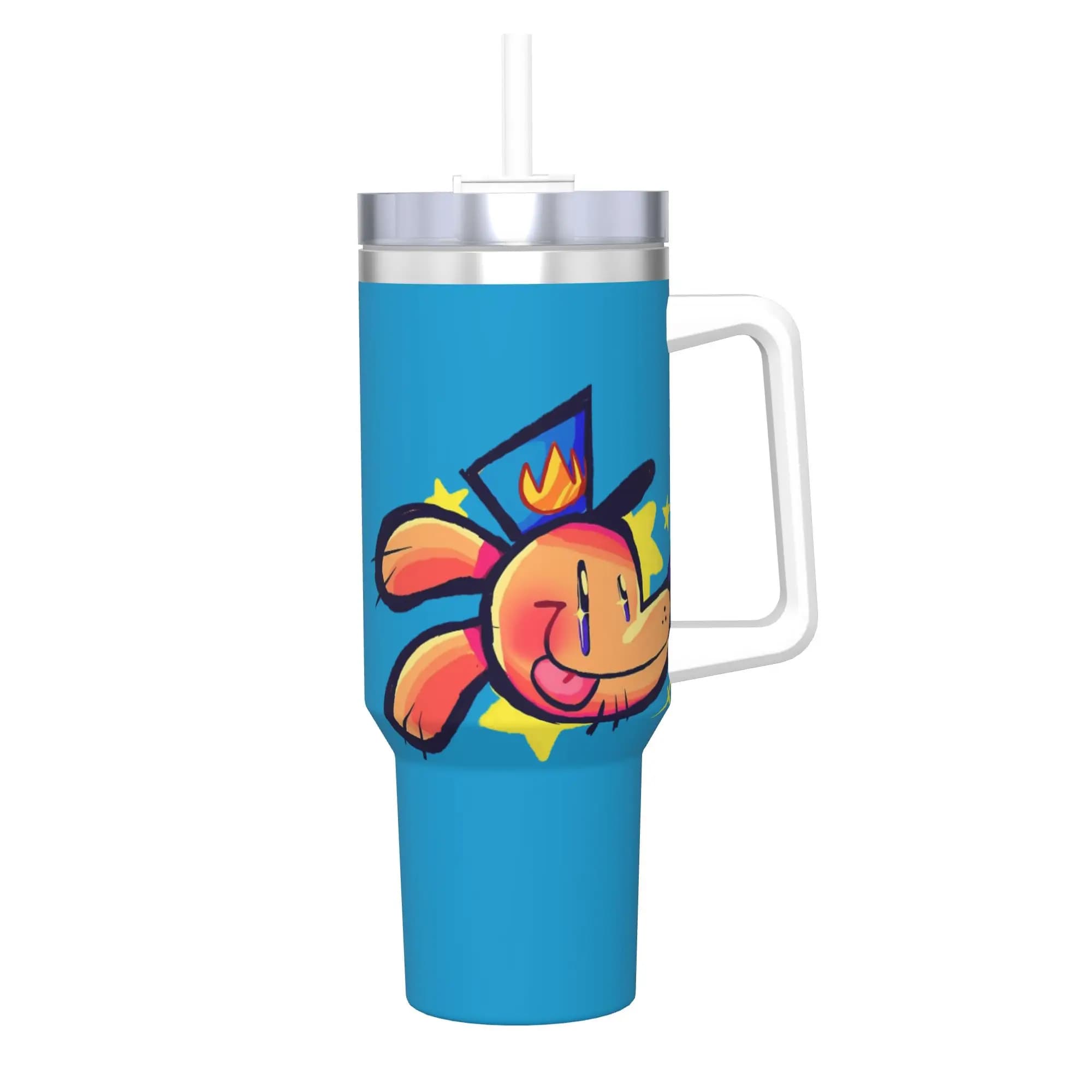 Tazza Termica in Acciaio Inossidabile, Design Divertente per Bambini, Cani e Persone, Borraccia Portatile per Bevande Fredde, Ideale per la Guida