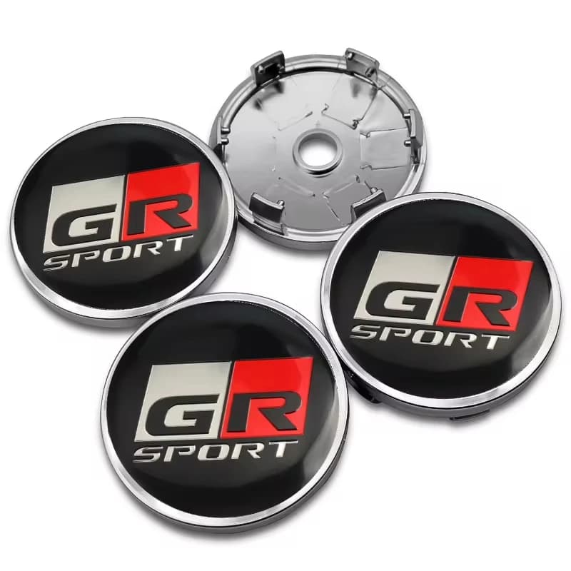 4 pezzi per GR Emblema Adesivi Tappo centrale ruota Cerchioni auto Coprimozzi per Ford fiesta Mercedes w212 Volkswagen golf BMW FIAT Volvo