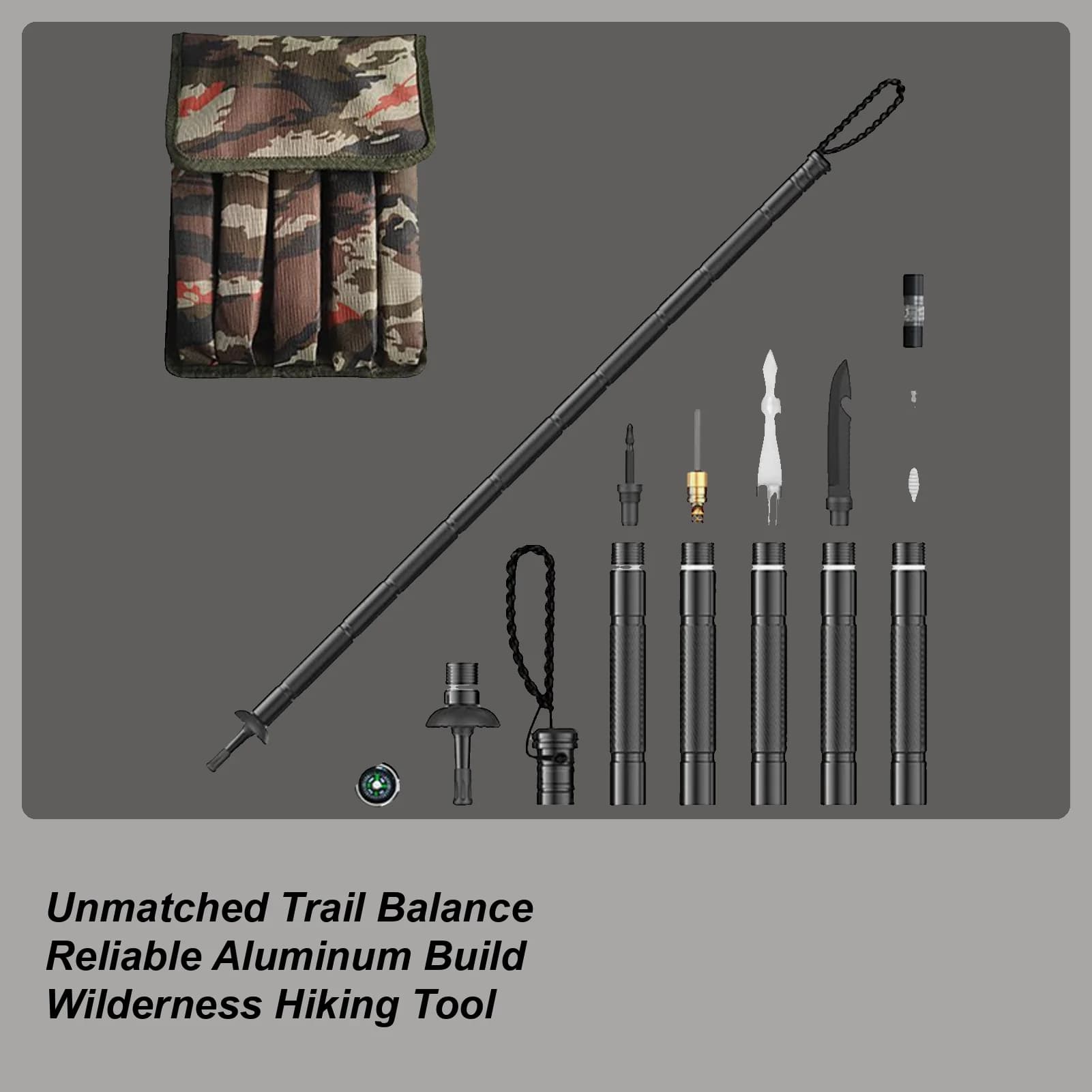 Pleasant trekking poles Adjustable foldable walking poles Mountain climbing poles for hiking Hiking Backpack camping Survival