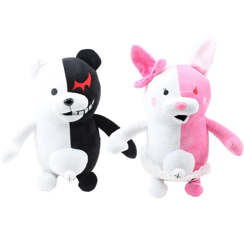 Dangan Ronpa Super Danganronpa 2 Monokuma Orso bianco nero Peluche Bambole di peluche morbide Regalo di compleanno per i bambini