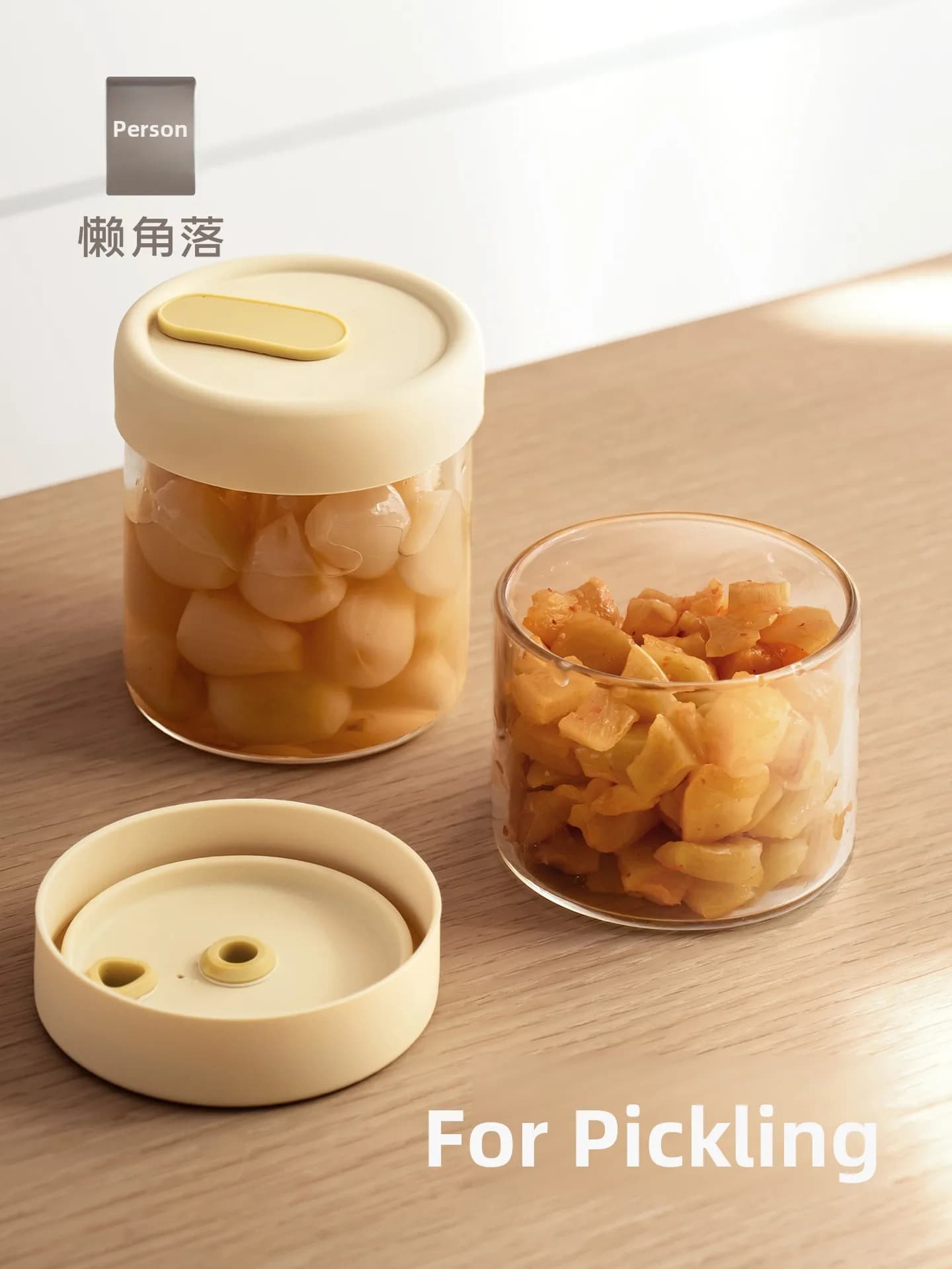 Barattolo in Vetro Sigillato per Alimenti, Piccola Bottiglia Contenitore per Conserve con Coperchio, per Conservazione Sottaceti, Contenitore da Cucina in Vetro Borosilicato