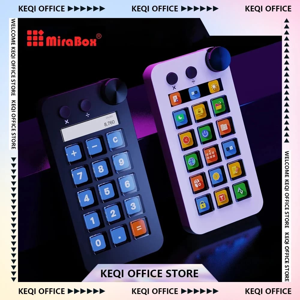 Mirabox N1 StreamDeck Mini tastiera 15 tasti Pulsante LCD visivo Creazione di contenuti dal vivo Controller Stream Deck Tastiera Regali per PC personalizzati