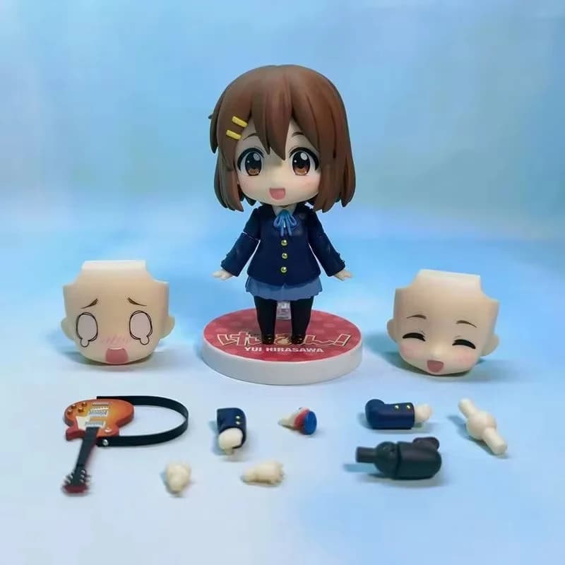 K-ON Hirasawa Yui Nendoroid 2900 Q Version Anime Action Figure Car Ornament Desktop Decoration Doll Collectible Trendy Toys Gift