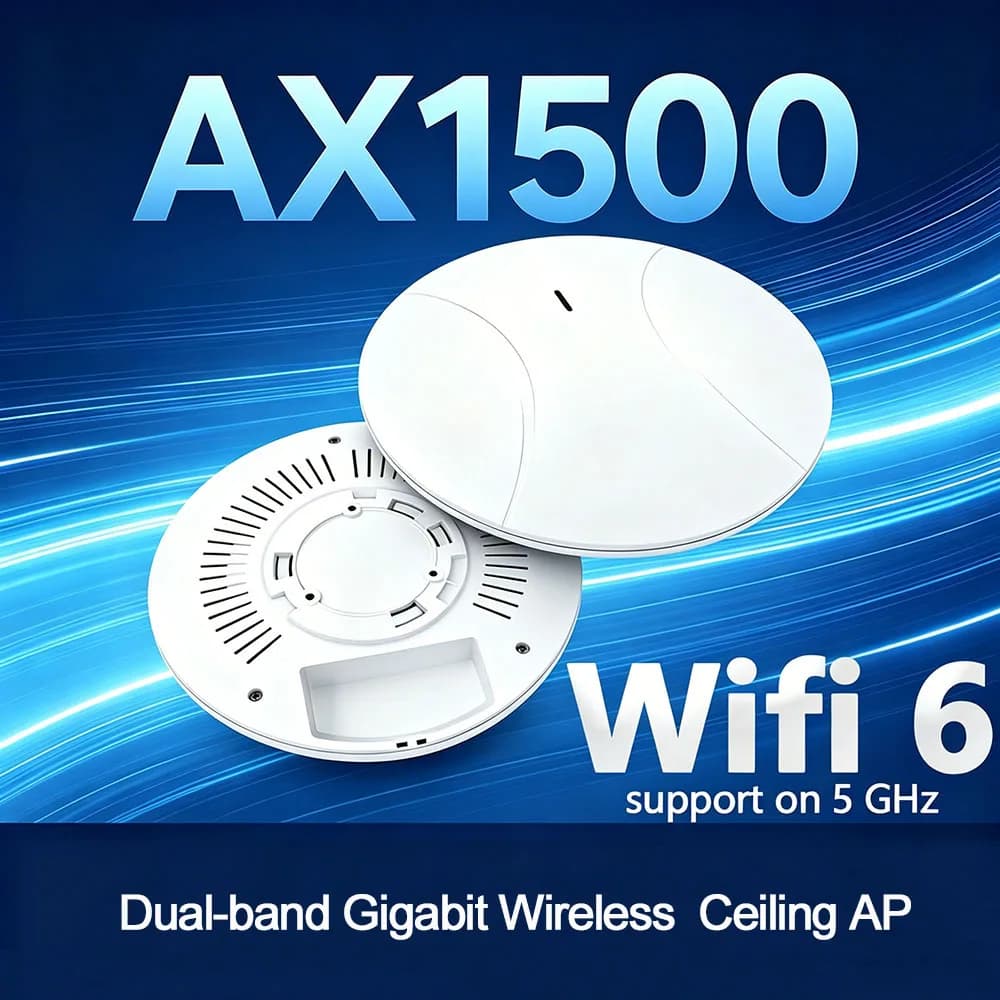 AP Wireless WiFi 6 1500M Dual-band da Soffitto, Extender WiFi Standard POE, Ripetitore 5G, Router AP Wireless Gigabit, Amplificatore di Segnale