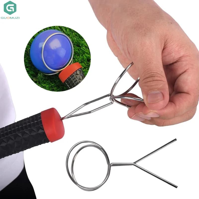 1Pc Bobina di Metallo Palla Morsetto Golf Ball Retriever 60 millimetri Palla Clip Grabber Parco Palla Pick Up Strumento Picker Per La Pratica di Golf accessori