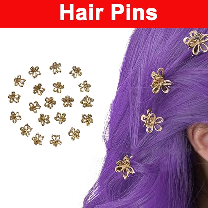 Ruummi Golden Headwear Devil Female Group Cosplay Costume Hair Accessories 20pcs Hairpins Halloween Carnival Heawear Suits Props