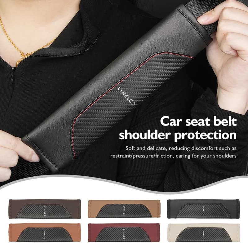 Car Safety Seat Belt Shoulder Sheath Protection Strap Cushion For LYNK&CO 01 Phev 02 03+ 05 06 09 PHEV 09 MHEV