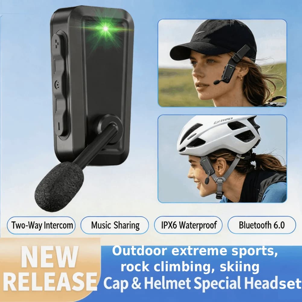 2 Pcs C10 Helmet Intercom Headset Bluetooth Two‑Way Talk Music Sharing For Cycling Climbing Skiing Outdoor Intercom Headset