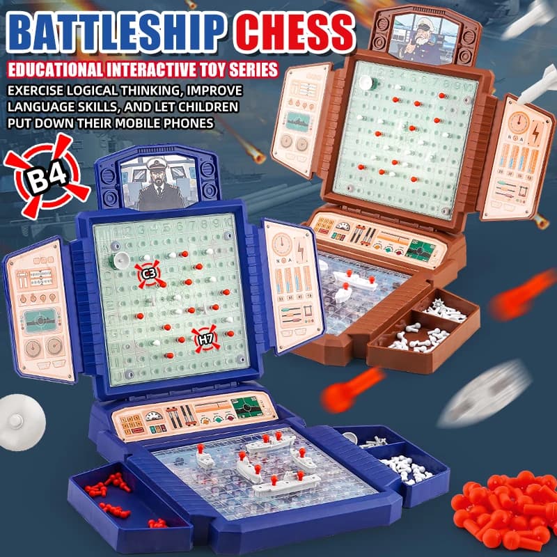 Puzzle Battaglia navale per bambini Corazzata Scacchi Gioco di strategia Giocattolo Aviazione Battaglia Scacchi interattivo Genitore Bambino Doppio tavolo Ga
