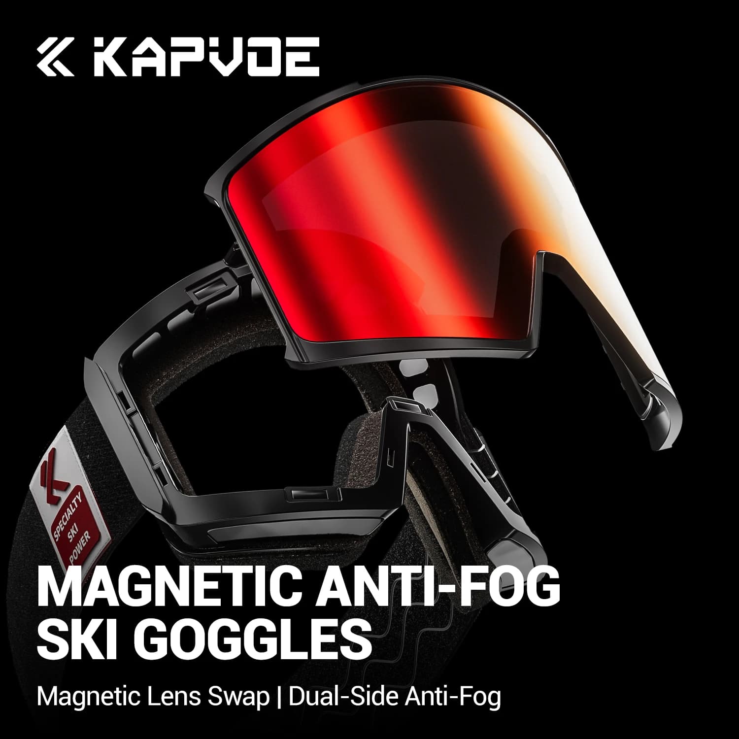 Kapvoe Snow Goggle Photochromic Ski Sunglasses Snowboard Anti-Fog Mask for Men Women Eyewear Kit UV400 Glasses Snowmobile Winter