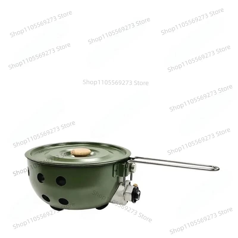LH07 Portable Cassette Stove Camping Cookware Integrated Pot Outdoor Picnic Hiking Gas Burner