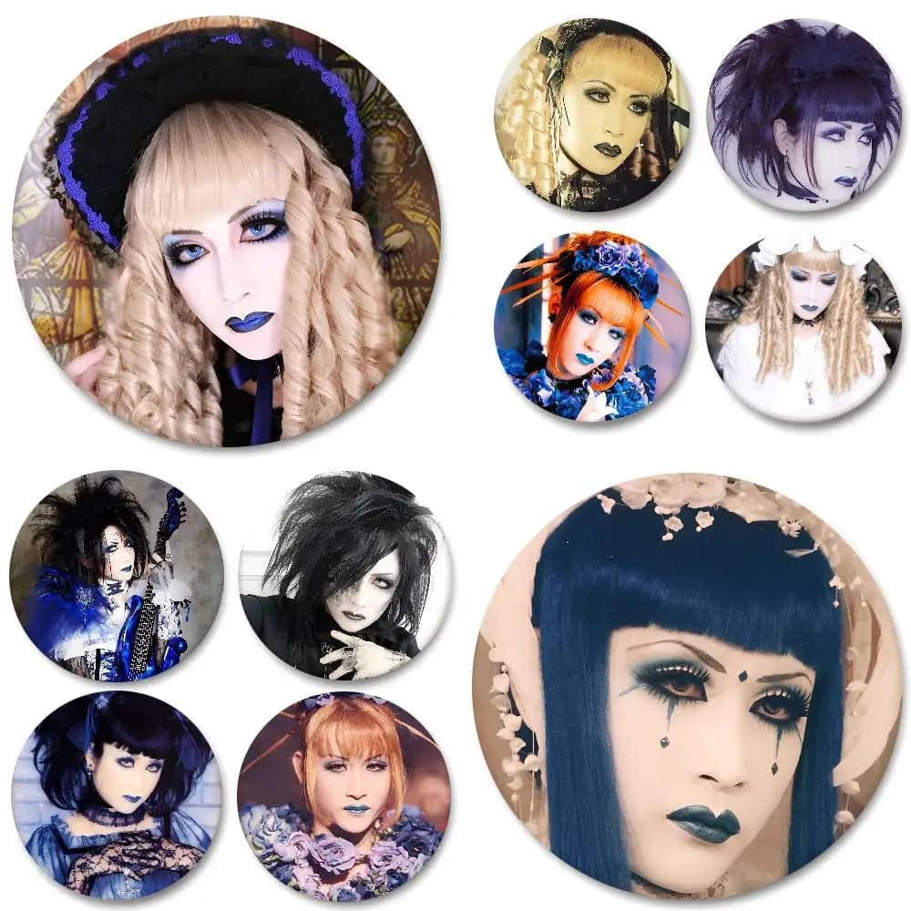 Mana Sama Gothic Rock Aesthetic Badges Round Badge Tinplate Coin Brooch Clothing Backpack Accessories Lapel Pin