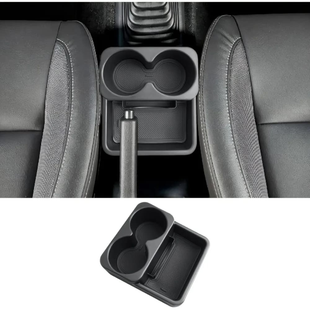 Portabicchieri e Vano Portaoggetti per Freno a Mano nella Console Centrale per Suzuki Jimny JB23 JB33 1998-2018 con Trasmissione Manuale