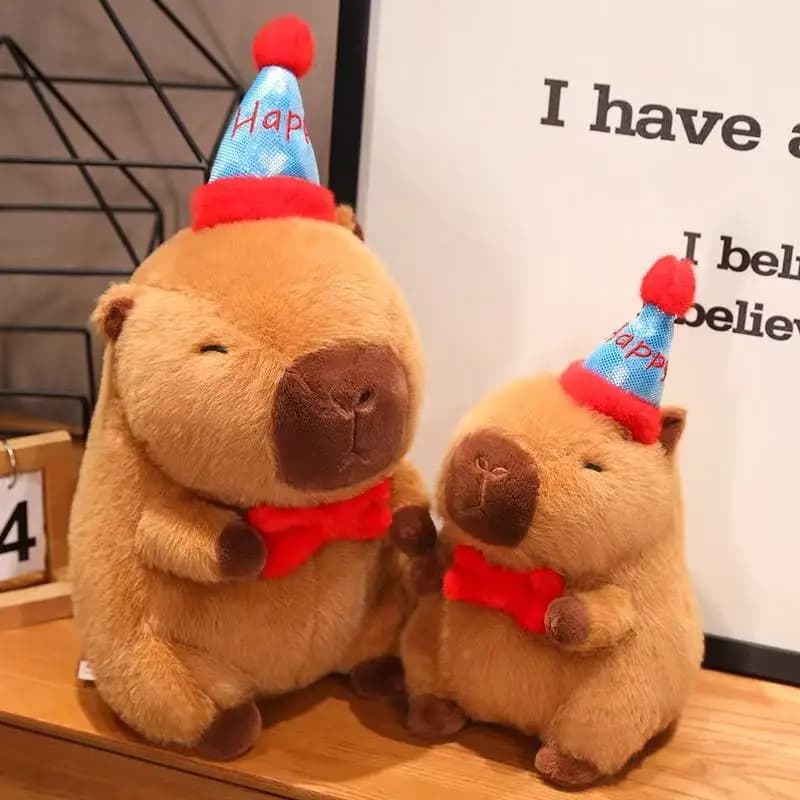 Cute Capybara With Backpack Doll Plush Toy Capybara Birthday / French fries Series Anime Guinea Pig Kawaii Christmas Gift