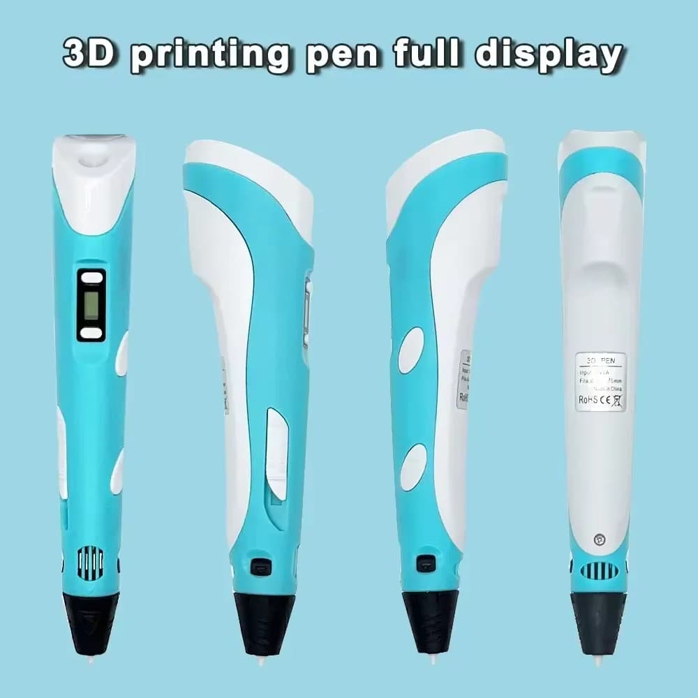 High-Temperature 3D Printing Pen with9M PLA Filament Creative Graffiti Drawing Toy Pen for Ages 8+ Ideal Christmas Birthday Gift
