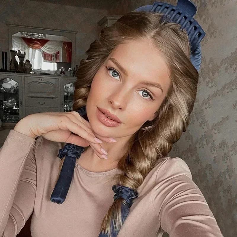 Hair styling tools with silk curls, soft and lazy foam rod, heat-free curling rod, hair curlers, to sleep