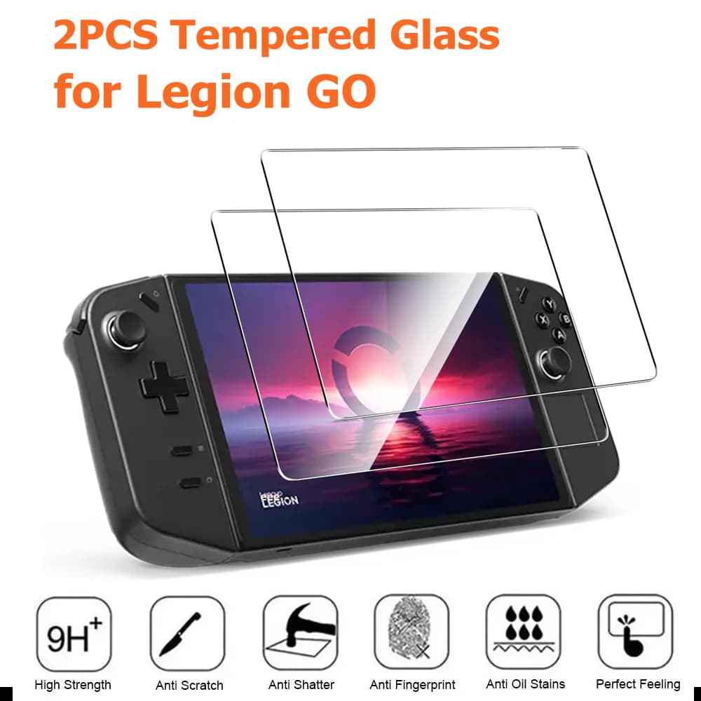 Pellicola protettiva in vetro temperato per Lenovo Legion Go Protezione dello schermo Bordo curvo Accessori per giochi per console portatile antigraffio