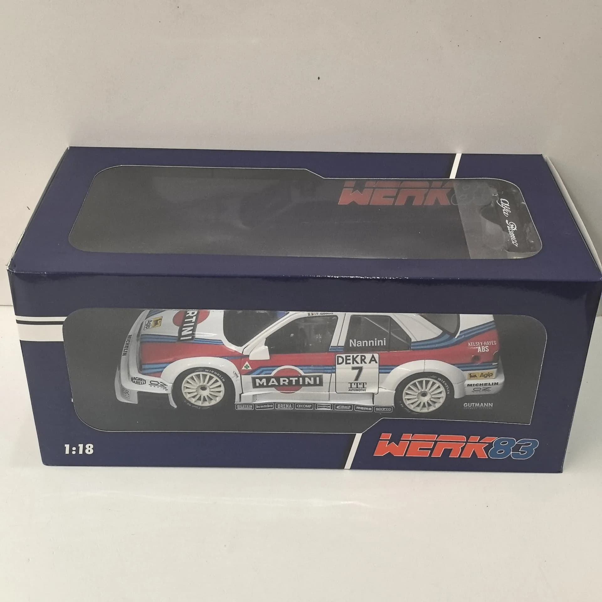 Diecast WERK83 1/18 Scale ALFA ROMEO 1995 # 7 Racing E2E3F3 Alloy Car Model
