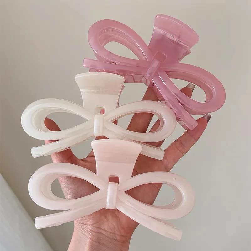 Ladies Sweet Lovely Butterfly Back Head Clamp Clip Shark Clip Headwear accessori per capelli Clip per capelli in acrilico Clip per artigli forcine per capelli