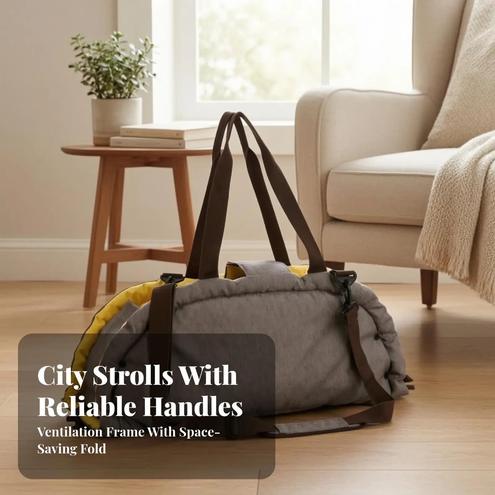 Multi Purpose Industrial Carrier for Small Dogs Cats Travel Bag with Secure Buckle Closures and Padded Interior for Cozy