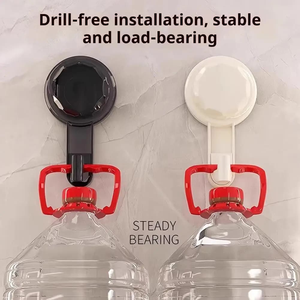 Suction cup hook for bathroom, strong suction hook, rotating suction hook with vacuum block, durable, without drilling, for bathroom