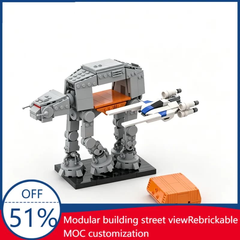 NUOVO Set di Costruzioni MOC Midi AT-AT a Tema Guerre Stellari, 328 Pezzi, Modello Meccanico, Giocattolo Educativo Fai-da-Te, Regalo da Collezione