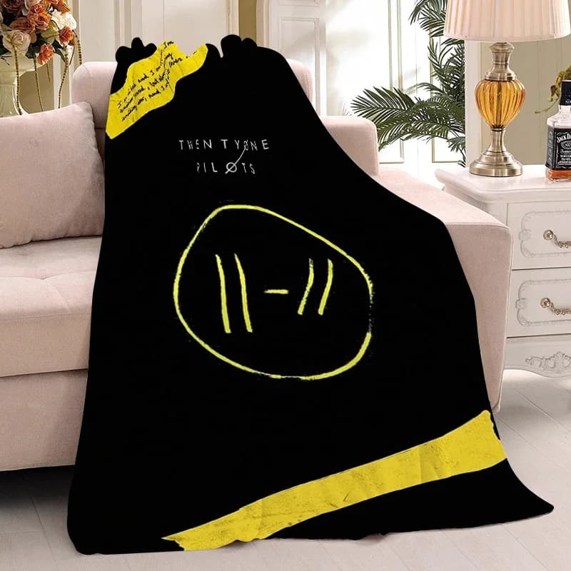 Coperta per pisolino T-Twenty One P-Pilots Inverno caldo letto al ginocchio in pile da campeggio Coperte morbide e soffici personalizzate Biancheria da letto in microfibra king size