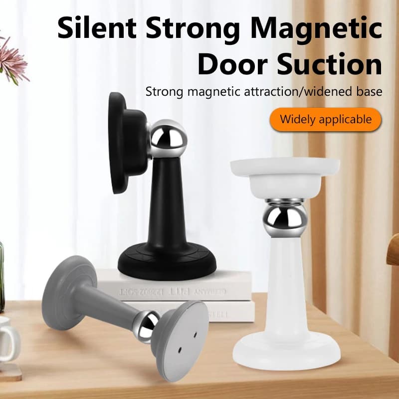 Door Hardware Stainless Steel Magnetic Doorstop Non-Punch Wind-Proof Door Stopper Wall Mounted Floor Mounted Door Holder