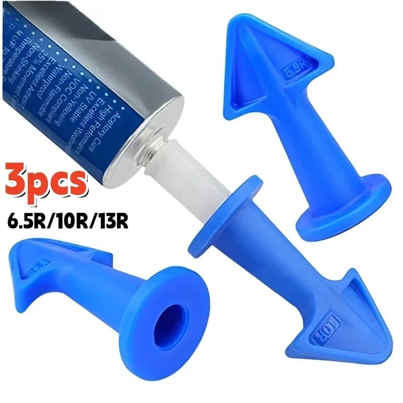 3 pcs multifunctional silicone sealing nozzle scraper floor tools for squeezing kit silicone sealing nozzles set for home