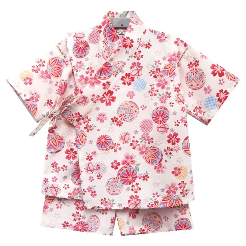 2024 cotone per bambini Yukata Sleepwear Kimono giapponese per bambini Festival Performance Dress pigiama stampato per bambini LF910