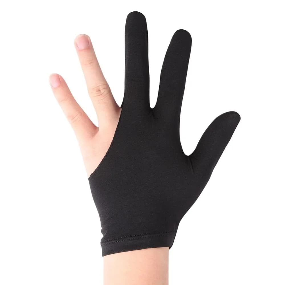 Black Snooker Billiard Gloves Slip-proof Lightweight Pool Cue Gloves Reusable Breathable Billiards Glove