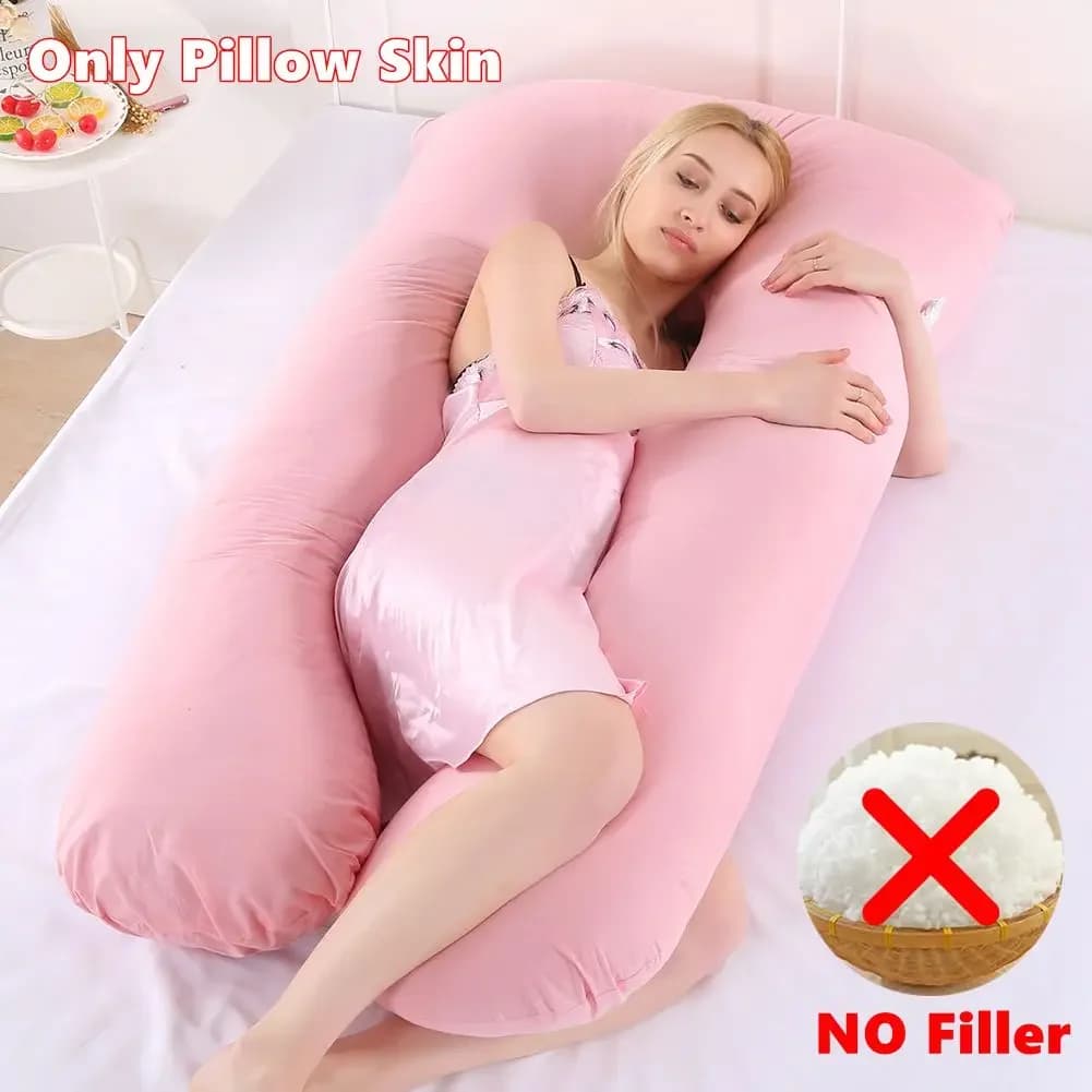 130x70cm federa per cuscino in gravidanza fodera per cuscino premaman tipo U federa lombare protezione laterale fodera per cuscino per donne in gravidanza