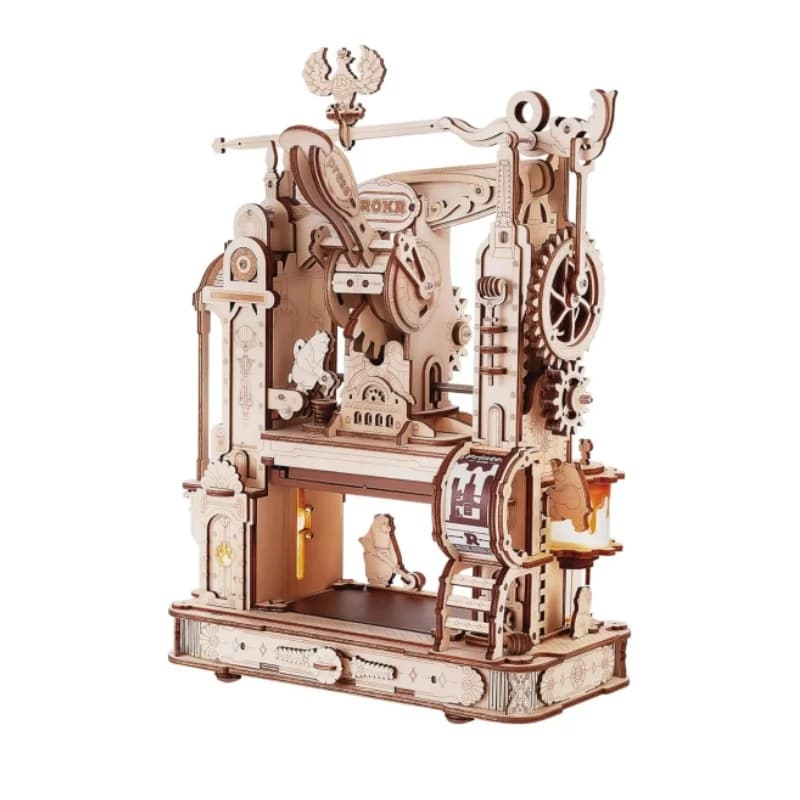 Robotime rokr Model Kit 3D Wood Puzzle Press Classical Gears for Adults
