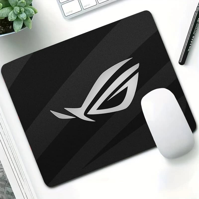 Gaming Mouse Pad, Non-slip Desk Mat, Black & White Gaming Logo Print, Keyboard Pad for Gaming & Home Use