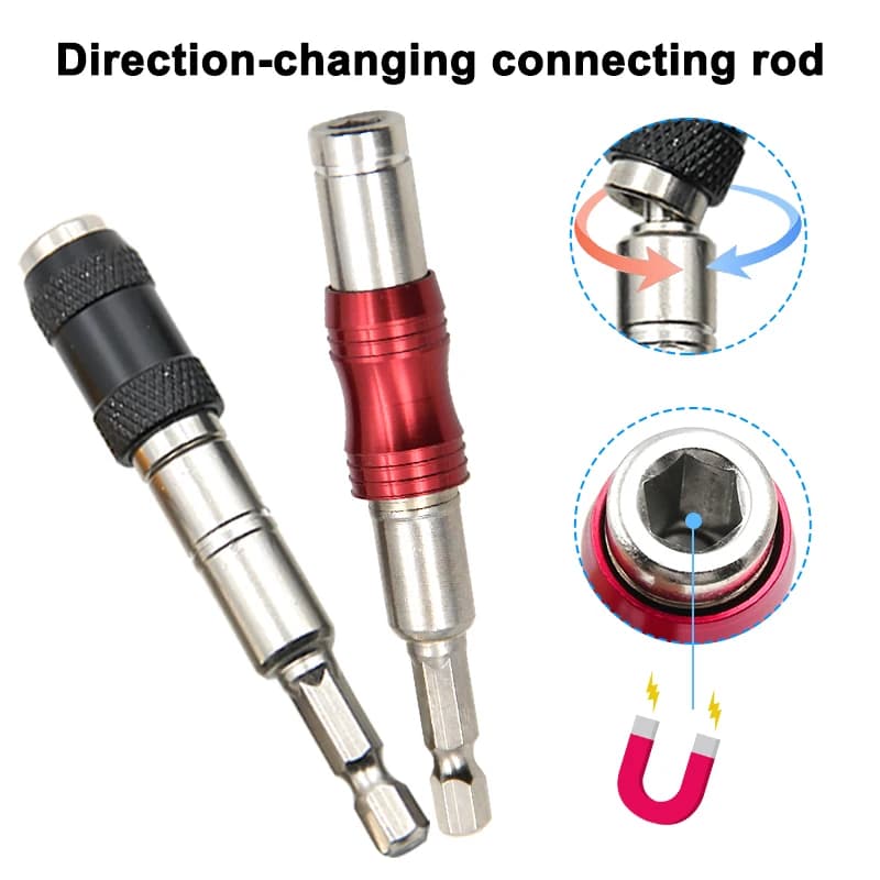 Universal Cacciavite Adapter with Magnetic Head, Drill Toe, Hexagonal Handle, Electric Tools Accessories