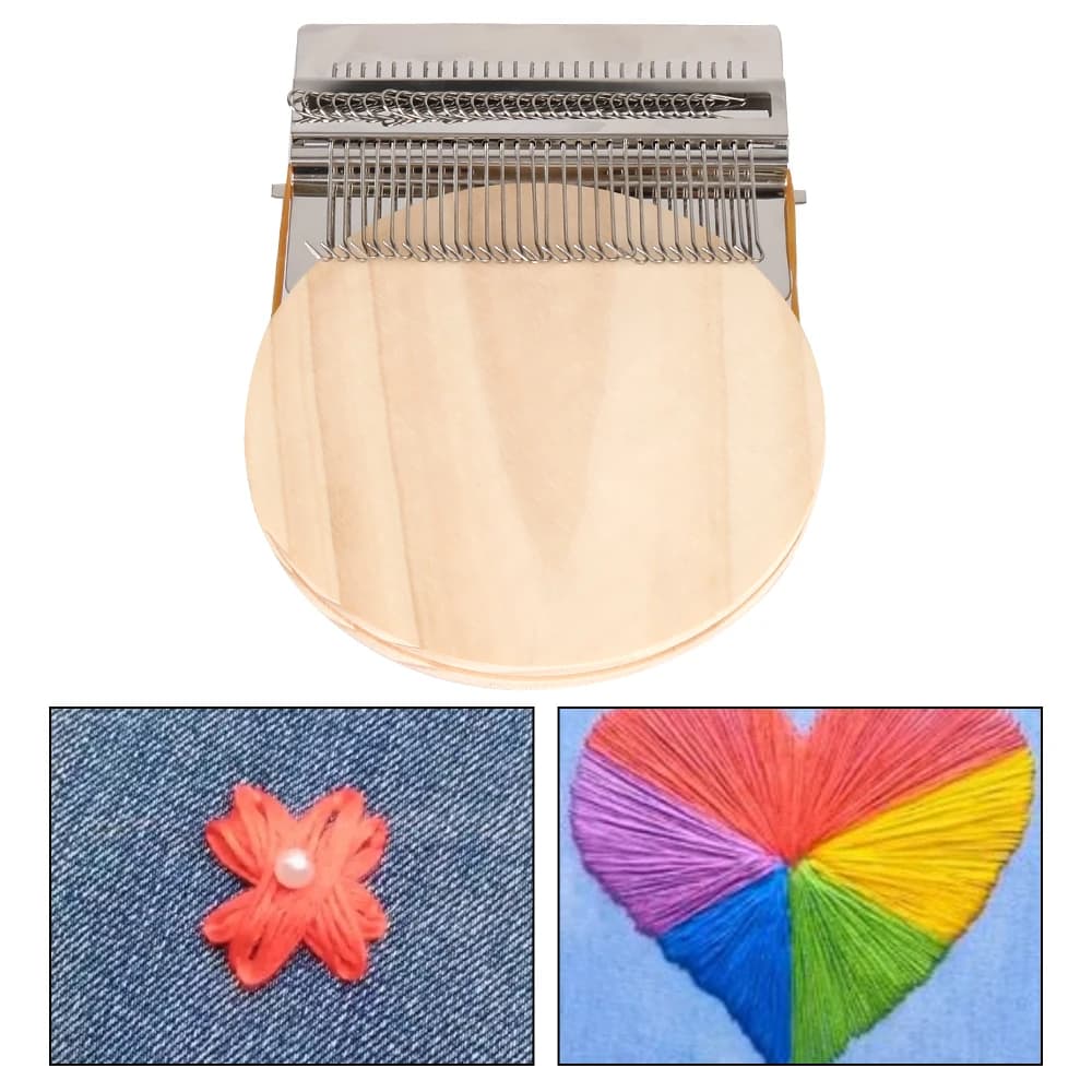 Hand Tapestry Wood Loom Weaving Frame For Mending Clothes and Jeans Knitting Tools Darning Machine Small Frame Small Loom
