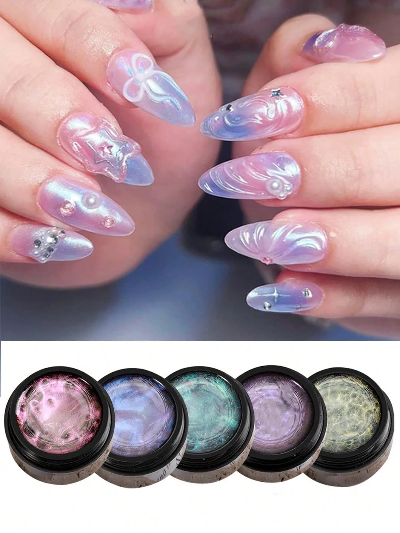 5ML UV/LED Nail Tips Glue Gel For False Nails UV Strong Ahesive Solid Tube Nail Tip Glue Gel For Nail Extension Polish Manicure