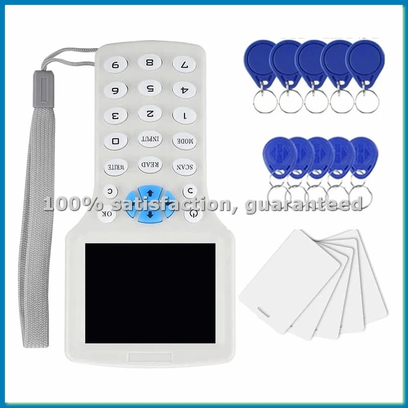 Lettore copiatrice RFID NFC Programmatore a 10 frequenze per scheda ID IC/portachiavi e sistema di controllo accessi chiave UID 13,56 Mhz-VVNB