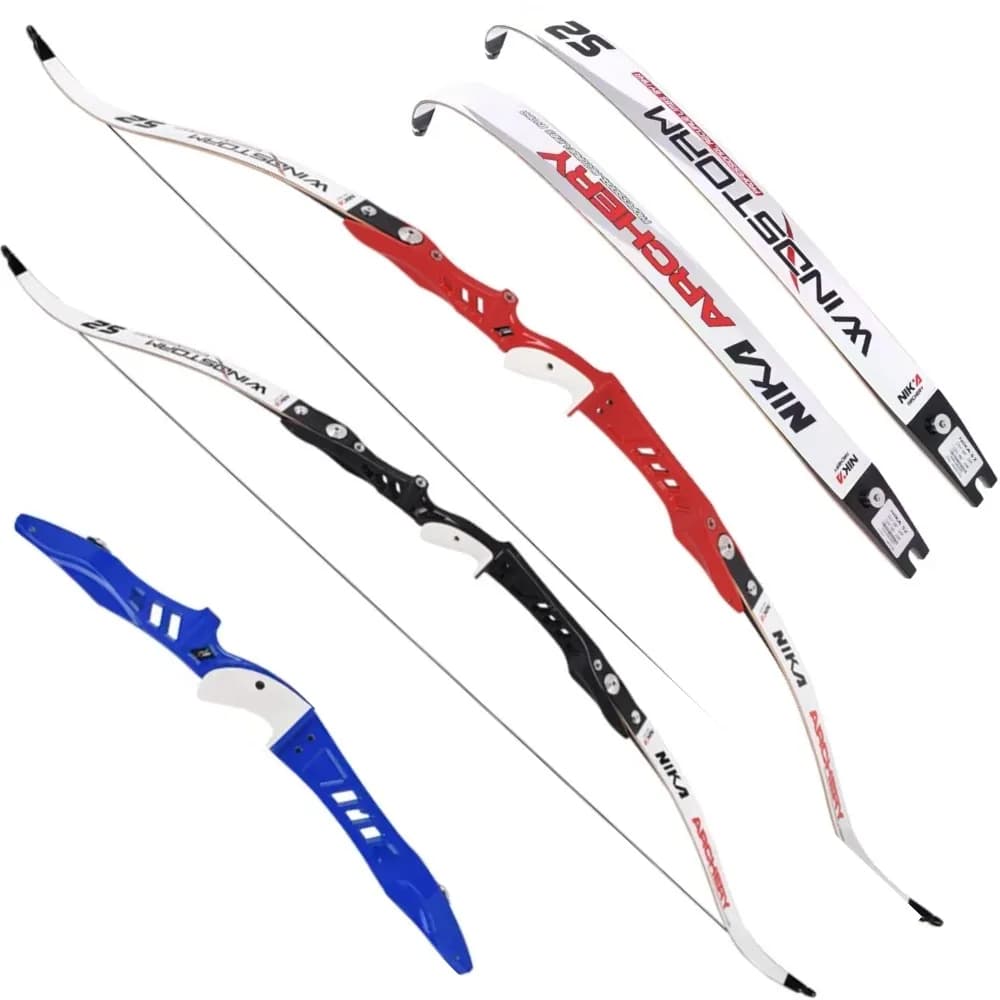 68 "ILF Arco ricurvo 12-40Lbs Tiro con l'arco Arco da decollare 25" Riser in lega di magnesio per tiro al bersaglio destro Caccia Arco diviso