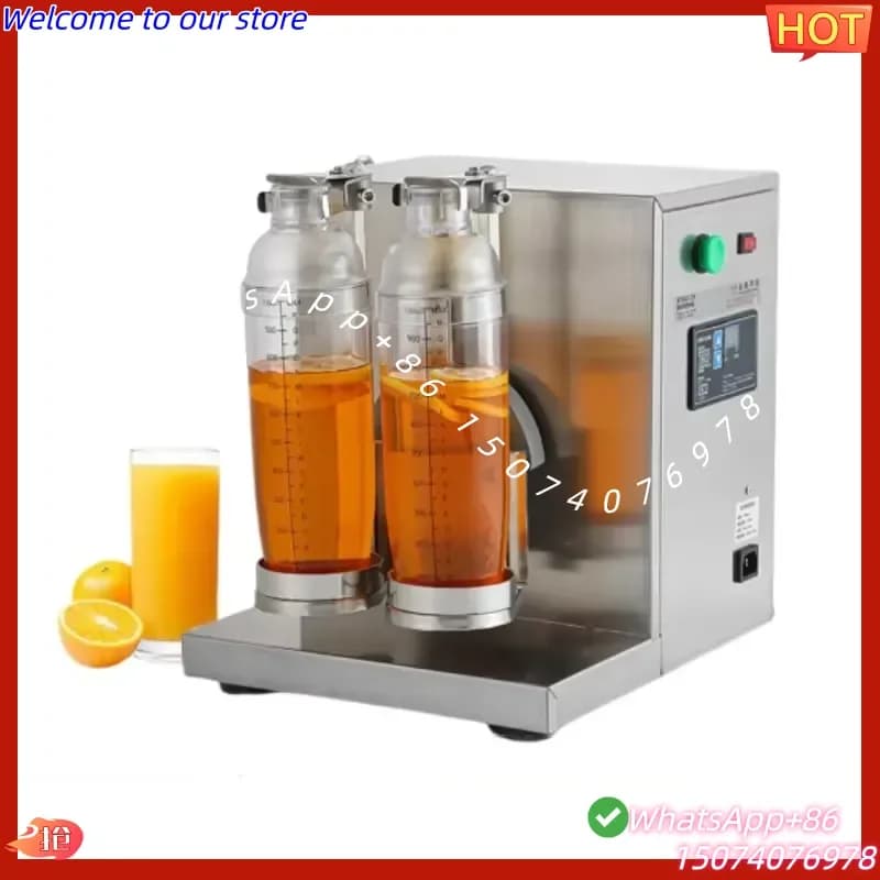 2026 Commercial Fully Blender Automatic Intelligent Double-Cup Milk Shaker 140W Milk Shaker Automatic Milkshake Shake Machine