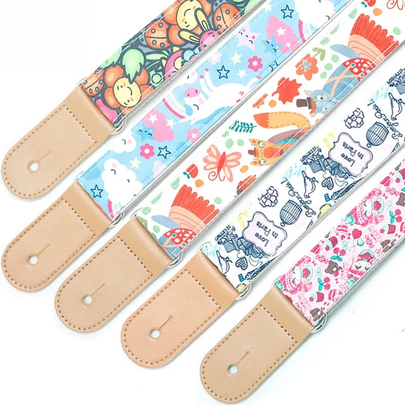 Cinghia per ukulele, Cinghia per ukulele con disegni animati, Cinghia per ukulele carina, Cinghia per chitarra, Accessorio per strumento musicale