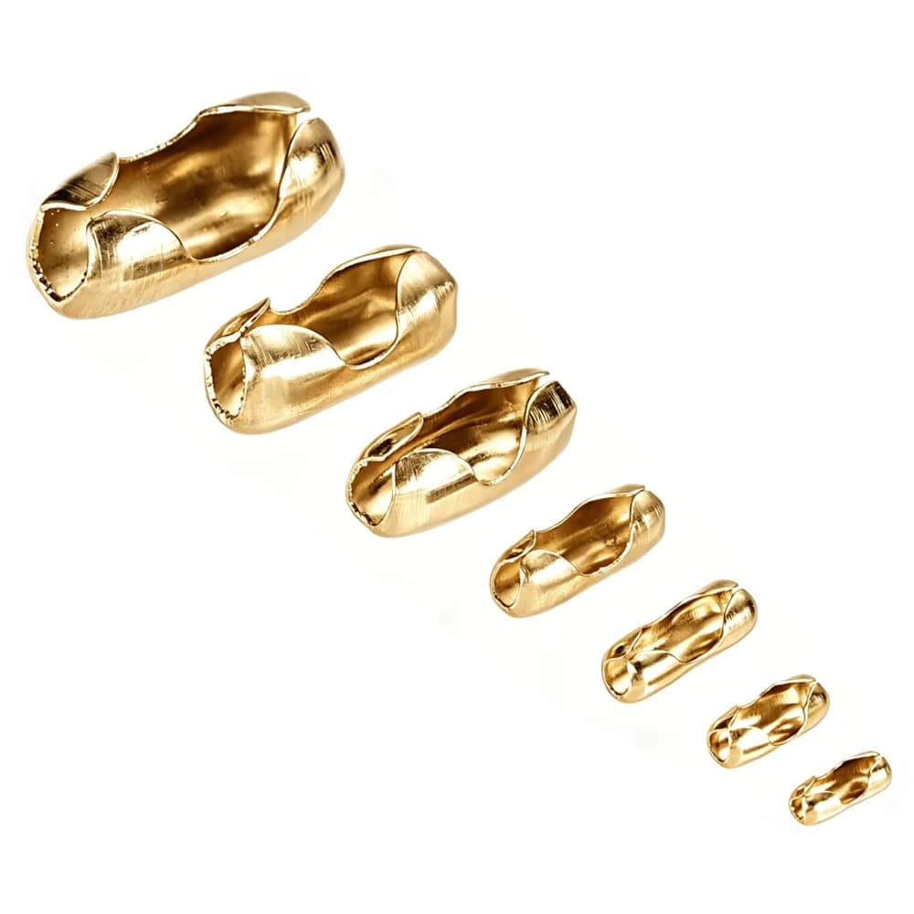 Gold Tone Stainless Steel Ball Chain Connector Clasps for DIY Necklace Bracelet Jewelry Making 50pcs/lot