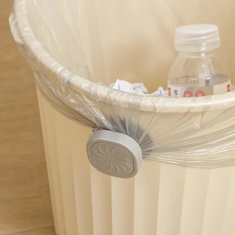 Rotating Anti-Slip Garbage Bag Holder Clip - Fastener for Kitchen, Bathroom, Living Room & Outdoor Trash Can Use