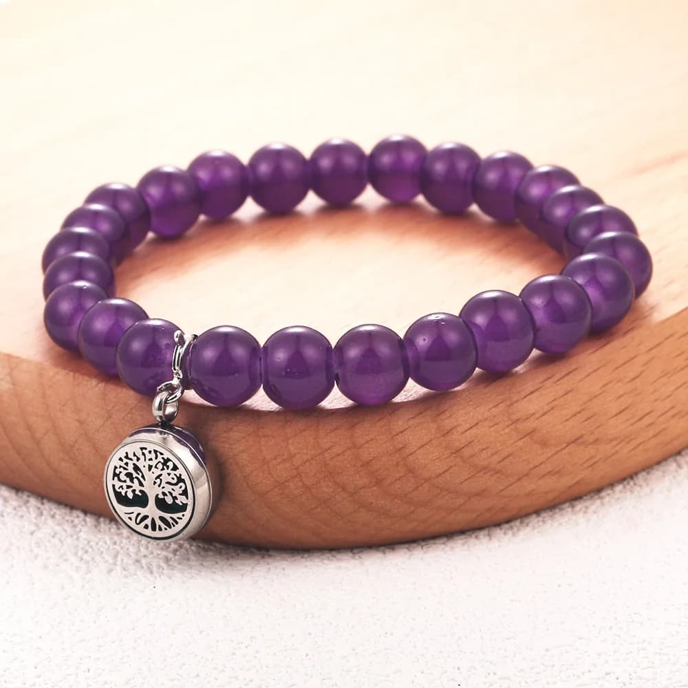 Bracciale per aromaterapia in acciaio inossidabile Bracciale con perline di cristallo Medaglioni per profumo Bracciale con diffusore di olio essenziale Gioielli con aroma