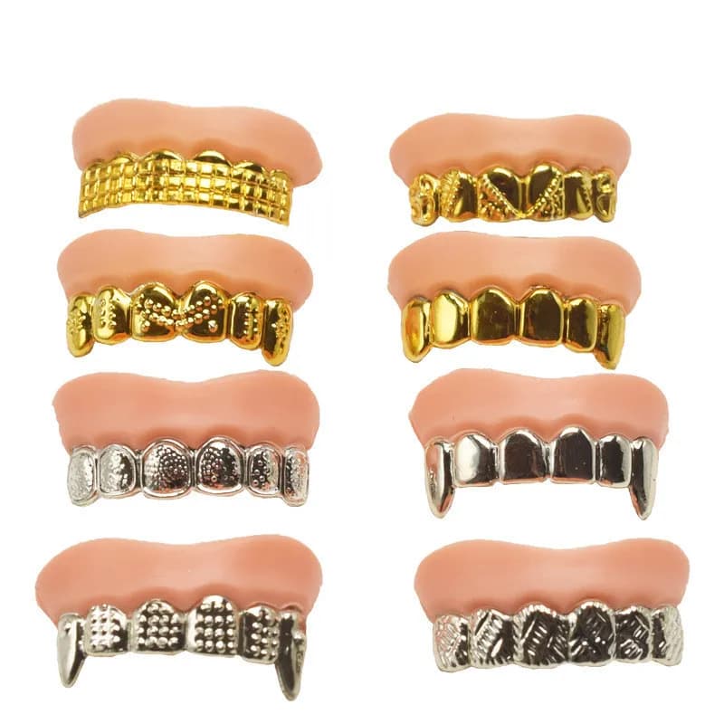 5PCS Prank Freak False Teeth Gags pratico Differen Funny gag scherzi pratici Halloween/April fool's Day Gift Wacky Toy ZLL