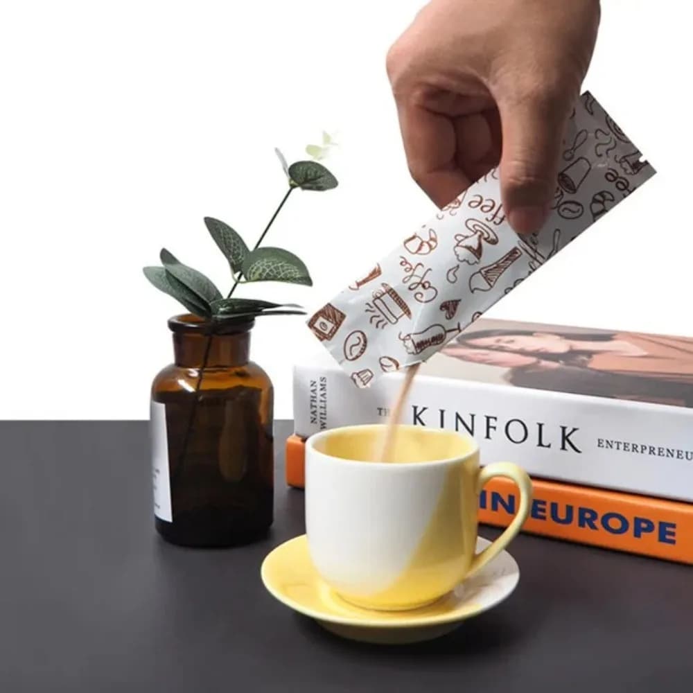 100 pz Open Top Sacchetto di Foglio di Alluminio Usa E Getta Lunga Striscia di Calore Sacchetto di Tenuta Liquido In Polvere SottoPacchetto Frutta Miele Secco